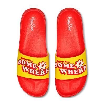 Happy Socks Sunny Day Pool Slide Rot/Gelb Gr 40/41 Happy Socks Sunny Day Pool Slide Rot/Gelb Gr 40/41
