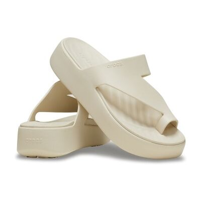 Crocs Getaway Platform Toe Loop Elfenbein US W9 (EU 39-40) Damen Crocs Getaway Platform Toe Loop Elfenbein US W9 (EU 39-40) Damen