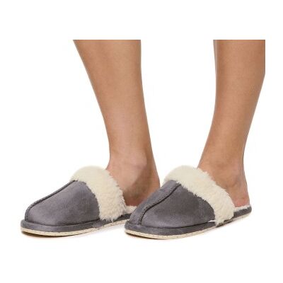Triumph Closed Toe Slippers Grau Polyester Large Damen Triumph Closed Toe Slippers Grau Polyester Large Damen