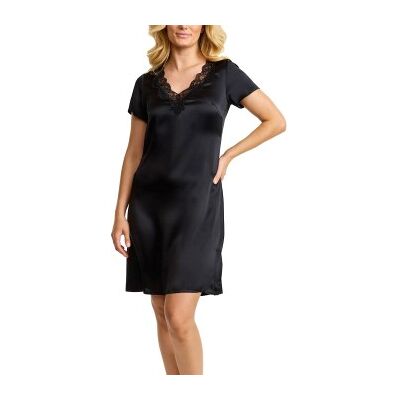 Damella Woven Silk Plain Nightdress Schwarz Seide Large Damen Damella Woven Silk Plain Nightdress Schwarz Seide Large Damen