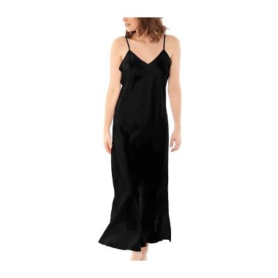 Damella Long Silk Nightdress Schwarz Seide X-Large Damen Damella Long Silk Nightdress Schwarz Seide X-Large Damen