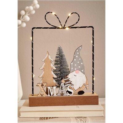 bonprix LED-Deko-Objekt Wichtel mit Tanne - beige bonprix LED-Deko-Objekt Wichtel mit Tanne - beige