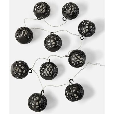 bonprix LED-Lichterkette mit Mesh-Kugeln - schwarz bonprix LED-Lichterkette mit Mesh-Kugeln - schwarz