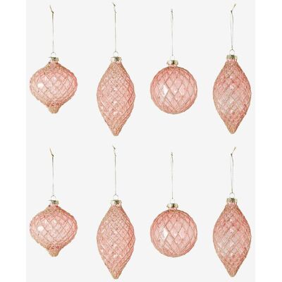 bonprix Weihnachtskugeln (8-tlg. Set) - rosa bonprix Weihnachtskugeln (8-tlg. Set) - rosa