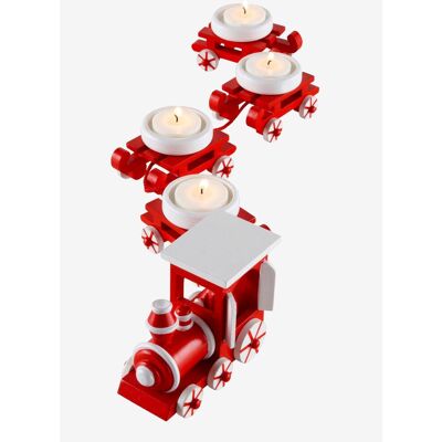 bonprix Teelichthalter in Weihnachtszug-Design (5-tlg.Set) - rot bonprix Teelichthalter in Weihnachtszug-Design (5-tlg.Set) - rot
