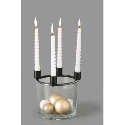 bonprix Adventskerzenhalter mit Dekoschale - schwarz bonprix Adventskerzenhalter mit Dekoschale - schwarz