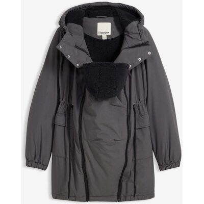 bonprix Kuschelig gefütterte Umstands-und Tragejacke - grau - Damen - Size: 52 bonprix Kuschelig gefütterte Umstands-und Tragejacke - grau - Damen - Size: 52
