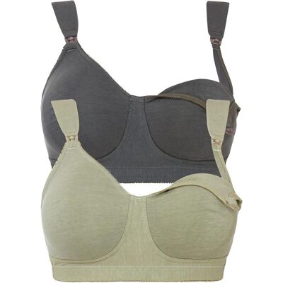bonprix Still BH ohne Bügel mit Bio-Baumwolle (2er Pack) - grün - Damen - Size: 100 bonprix Still BH ohne Bügel mit Bio-Baumwolle (2er Pack) - grün - Damen - Size: 100