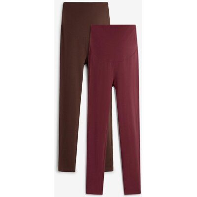 bonprix Umstandsleggings aus Bio-Baumwolle (2er Pack) - braun - Damen - Size: 48/50 (XL) bonprix Umstandsleggings aus Bio-Baumwolle (2er Pack) - braun - Damen - Size: 48/50 (XL)