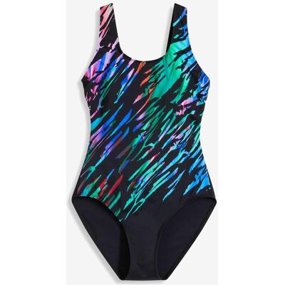 bonprix Badeanzug mit hohem Rückenausschnitt - schwarz - Damen - Size: 50 bonprix Badeanzug mit hohem Rückenausschnitt - schwarz - Damen - Size: 50