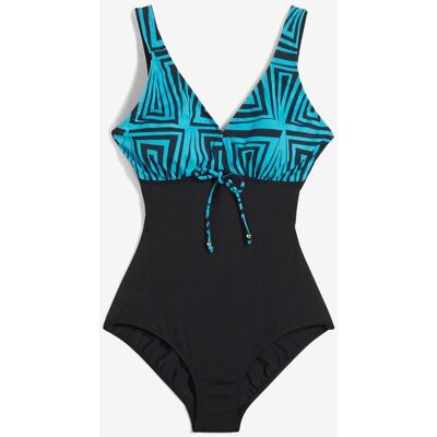 bonprix Badeanzug mit V-Ausschnitt - schwarz - Damen - Size: 38 bonprix Badeanzug mit V-Ausschnitt - schwarz - Damen - Size: 38