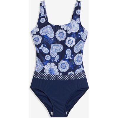 bonprix Medium Shape-Badeanzug - blau - Damen - Size: 42 bonprix Medium Shape-Badeanzug - blau - Damen - Size: 42