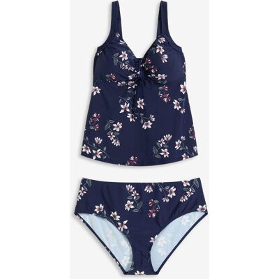 bonprix Tankini (2-tlg.Set) mit Raffung - blau - Damen - Size: 46 bonprix Tankini (2-tlg.Set) mit Raffung - blau - Damen - Size: 46
