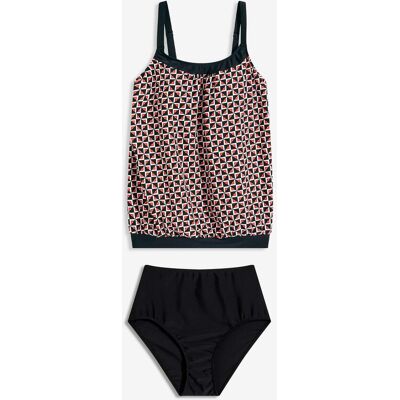 bonprix Oversize Tankini mit Highwaist-Bikinihose (2-tlg.Set) - weiß - Damen - Size: 54 bonprix Oversize Tankini mit Highwaist-Bikinihose (2-tlg.Set) - weiß - Damen - Size: 54
