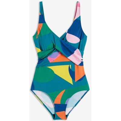 bonprix Badeanzug in Wickel-Optik - petrol - Damen - Size: 40 bonprix Badeanzug in Wickel-Optik - petrol - Damen - Size: 40