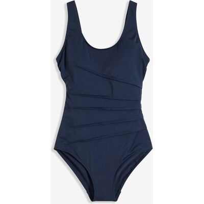 bonprix Light Shape-Badeanzug mit Zierfalten - blau - Damen - Size: 38 bonprix Light Shape-Badeanzug mit Zierfalten - blau - Damen - Size: 38