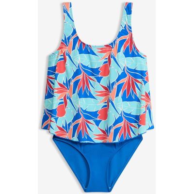 bonprix Badeanzug in Tankini-Optik - blau - Damen - Size: 56 bonprix Badeanzug in Tankini-Optik - blau - Damen - Size: 56