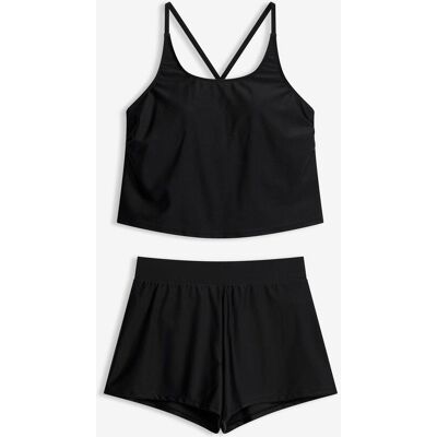bonprix Tankini mit Badeshorts und integrierter Hose, schnelltrocknend (2-tlg.Set) - schwarz - Damen - Size: 44 bonprix Tankini mit Badeshorts und integrierter Hose, schnelltrocknend (2-tlg.Set) - schwarz - Damen - Size: 44