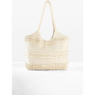 bonprix Baumwollshopper in Strukturierter Optik - beige - Damen - Size: 0 bonprix Baumwollshopper in Strukturierter Optik - beige - Damen - Size: 0