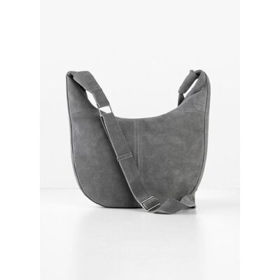 bonprix Umhängetasche aus Veloursleder - grau - Damen - Size: 0 bonprix Umhängetasche aus Veloursleder - grau - Damen - Size: 0