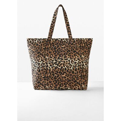 bonprix Canvas Shopper im Leo Look - schwarz - Damen - Size: 0 bonprix Canvas Shopper im Leo Look - schwarz - Damen - Size: 0