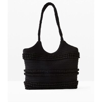 bonprix Baumwollshopper in Strukturierter Optik - schwarz - Damen - Size: 0 bonprix Baumwollshopper in Strukturierter Optik - schwarz - Damen - Size: 0