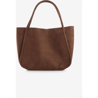 bonprix Shopper in Velourslederoptik - braun - Damen - Size: 0 bonprix Shopper in Velourslederoptik - braun - Damen - Size: 0
