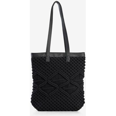 bonprix Makrameeshopper - schwarz - Damen - Size: 0 bonprix Makrameeshopper - schwarz - Damen - Size: 0