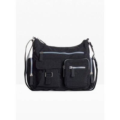 bonprix Umhängetasche mit Außentaschen - schwarz - Damen - Size: 0 bonprix Umhängetasche mit Außentaschen - schwarz - Damen - Size: 0