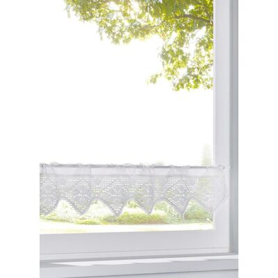 bonprix Weiße Häkel Cafégardin - Transparent, 20cm x 90cm bonprix Weiße Häkel Cafégardin - Transparent, 20cm x 90cm