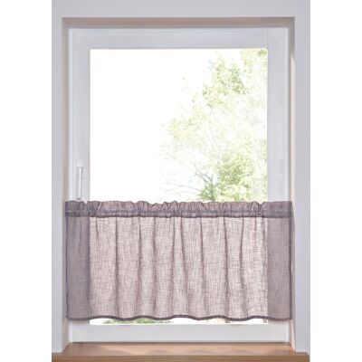 bonprix Scheibengardine in Leinen-Optik - grau - Size: 4 (H/B: 45/120 cm) bonprix Scheibengardine in Leinen-Optik - grau - Size: 4 (H/B: 45/120 cm)