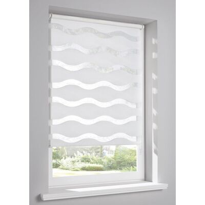 bonprix Doppelrollo mit Wellen - weiß - Size: 3 (H/B: 150/70 cm) bonprix Doppelrollo mit Wellen - weiß - Size: 3 (H/B: 150/70 cm)