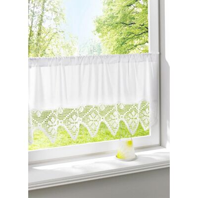 bonprix Scheibengardine mit Häkelkante - weiß - Size: 1 (H/B: 30/90 cm) bonprix Scheibengardine mit Häkelkante - weiß - Size: 1 (H/B: 30/90 cm)