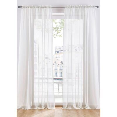bonprix Gardinen aus leichtem Voile mit Tunnelzug (2er Pack) - weiß - Size: 3 (H/B: 225/150 cm) bonprix Gardinen aus leichtem Voile mit Tunnelzug (2er Pack) - weiß - Size: 3 (H/B: 225/150 cm)