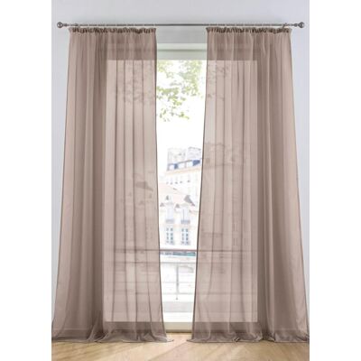 bonprix Gardine aus leichtem Voile (1er Pack) - braun - Size: 3 (H/B: 225/140 cm) bonprix Gardine aus leichtem Voile (1er Pack) - braun - Size: 3 (H/B: 225/140 cm)