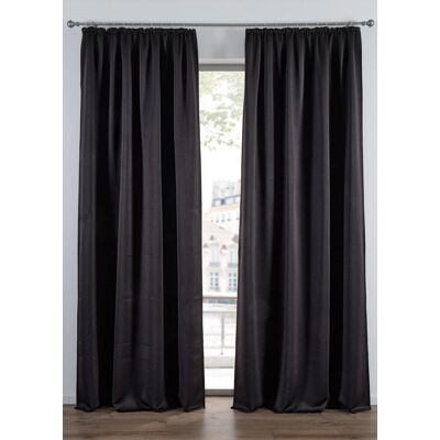 bonprix Abdunkelnder Vorhang, in vielen Größen (1er Pack) - schwarz - Size: 8 (H/B: 245/270 cm) bonprix Abdunkelnder Vorhang, in vielen Größen (1er Pack) - schwarz - Size: 8 (H/B: 245/270 cm)
