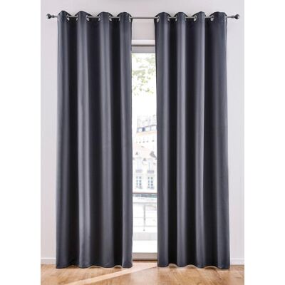 bonprix Abdunkelnder Vorhang, in vielen Größen (1er Pack) - grau - Size: 8 (H/B: 245/270 cm) bonprix Abdunkelnder Vorhang, in vielen Größen (1er Pack) - grau - Size: 8 (H/B: 245/270 cm)