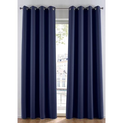 bonprix Abdunkelnder Vorhang, in vielen Größen (1er Pack) - blau - Size: 8 (H/B: 245/270 cm) bonprix Abdunkelnder Vorhang, in vielen Größen (1er Pack) - blau - Size: 8 (H/B: 245/270 cm)