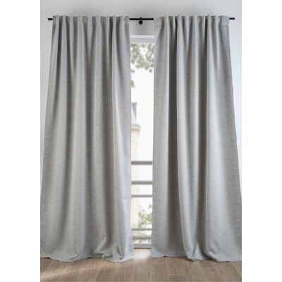 bonprix Abdunkelnder Vorhang mit dezentem Druck (1er Pack) - grau - Size: 4 (H/B: 245/135 cm) bonprix Abdunkelnder Vorhang mit dezentem Druck (1er Pack) - grau - Size: 4 (H/B: 245/135 cm)