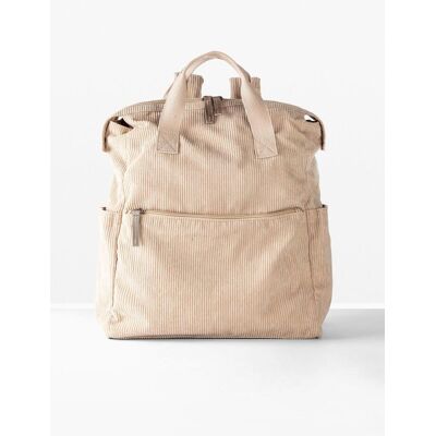 bonprix Rucksack in Cordoptik - beige - Damen - Size: 0 bonprix Rucksack in Cordoptik - beige - Damen - Size: 0
