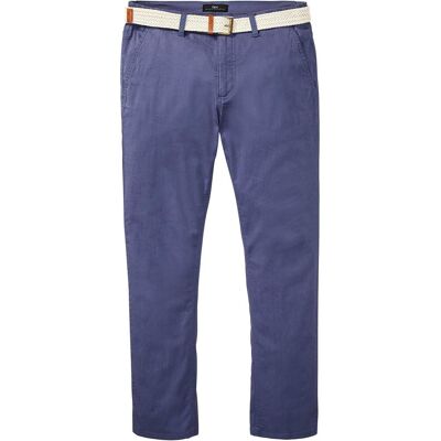bonprix Regular Fit Chinohose mit Dehnbund und Gürtel, Straight - blau - Herren - Size: 54 bonprix Regular Fit Chinohose mit Dehnbund und Gürtel, Straight - blau - Herren - Size: 54