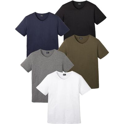 bonprix T-Shirt mit V-Ausschnitt (5er Pack) - weiß - Herren - Size: 68/70 (4XL) bonprix T-Shirt mit V-Ausschnitt (5er Pack) - weiß - Herren - Size: 68/70 (4XL)