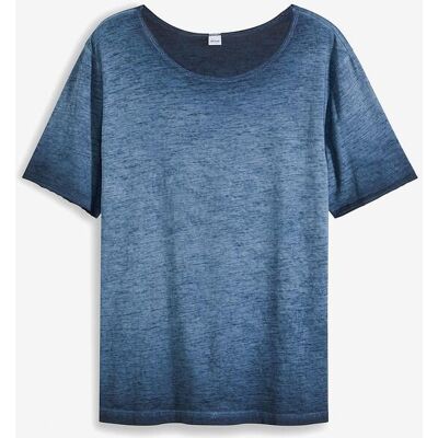 bonprix T-Shirt aus reiner Bio-Baumwolle in gewaschener Optik - blau - Herren - Size: 60/62 (XXL) bonprix T-Shirt aus reiner Bio-Baumwolle in gewaschener Optik - blau - Herren - Size: 60/62 (XXL)