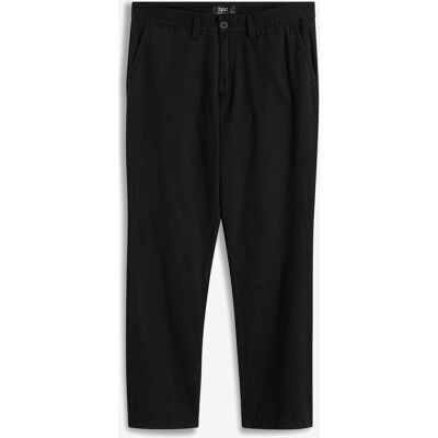 bonprix Regular Fit Chinohose aus reiner Baumwolle, Straight - schwarz - Herren - Size: 48 bonprix Regular Fit Chinohose aus reiner Baumwolle, Straight - schwarz - Herren - Size: 48