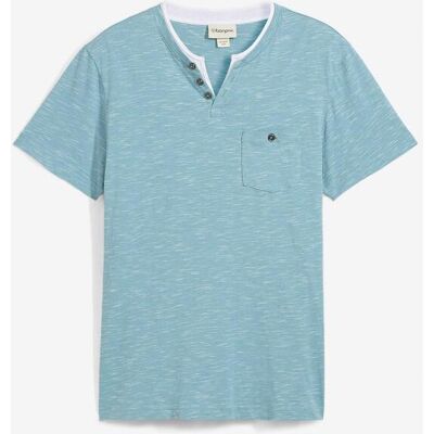 bonprix 2-in-1 T-Shirt in Regular Fit - blau - Herren - Size: 56/58 (XL) bonprix 2-in-1 T-Shirt in Regular Fit - blau - Herren - Size: 56/58 (XL)