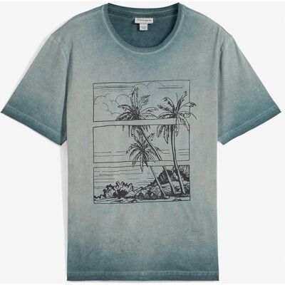 bonprix T-Shirt in gewaschener Optik aus Bio-Baumwolle - grün - Herren - Size: 48/50 (M) bonprix T-Shirt in gewaschener Optik aus Bio-Baumwolle - grün - Herren - Size: 48/50 (M)