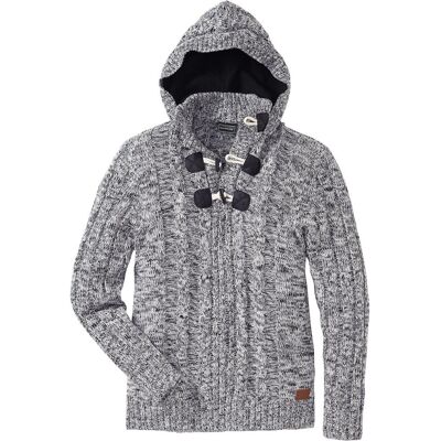 bonprix Grobstrick-Kapuzenpullover in Regular Fit - schwarz - Herren - Size: 60/62 (XXL) bonprix Grobstrick-Kapuzenpullover in Regular Fit - schwarz - Herren - Size: 60/62 (XXL)