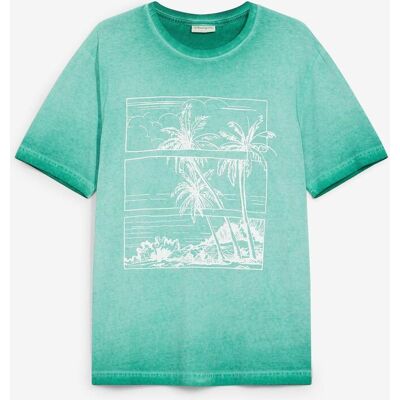 bonprix T-Shirt in gewaschener Optik aus Bio-Baumwolle - grün - Herren - Size: 56/58 (XL) bonprix T-Shirt in gewaschener Optik aus Bio-Baumwolle - grün - Herren - Size: 56/58 (XL)