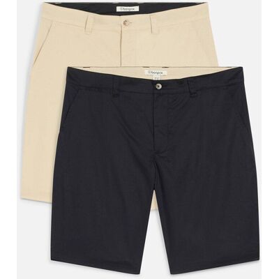 bonprix Chino-Bermuda in Regular Fit (2er Pack) - schwarz - Herren - Size: 62 bonprix Chino-Bermuda in Regular Fit (2er Pack) - schwarz - Herren - Size: 62