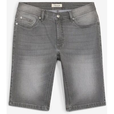 bonprix Stretch-Jeans-Bermuda mit verstärktem Schritt in Regular-Fit - grau - Herren - Size: 58 bonprix Stretch-Jeans-Bermuda mit verstärktem Schritt in Regular-Fit - grau - Herren - Size: 58